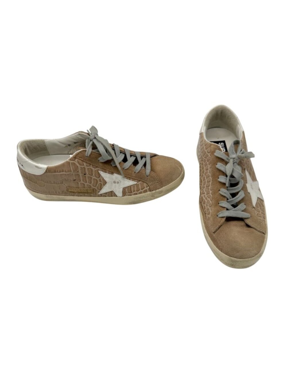 Golden Goose Superstar Croco Leather Low-Top Sneakers - 39